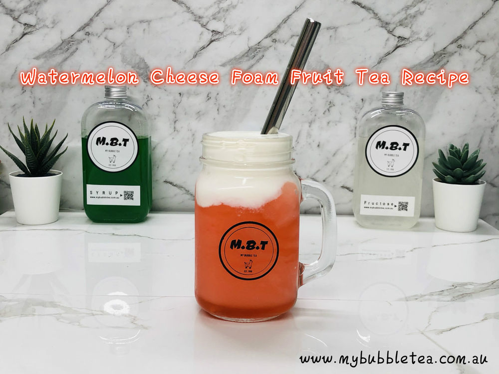 Watermelon Cheese Foam drink Recipe