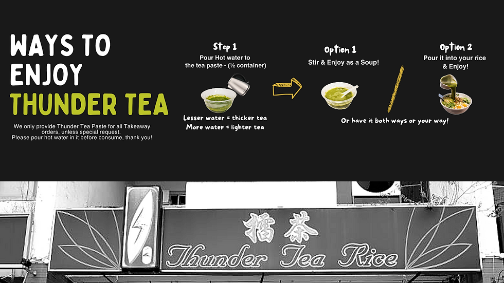 Tathunder Tea Rice Thunder Tea Rice 擂茶 SG | First Lei Cha in Singapore