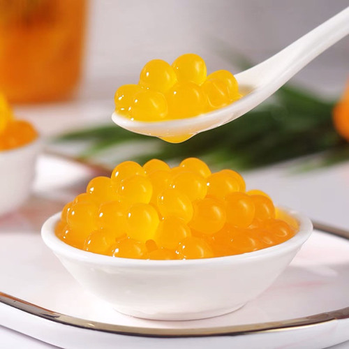 Mango Popping Ball Mango popping bobaMy Bubble Tea