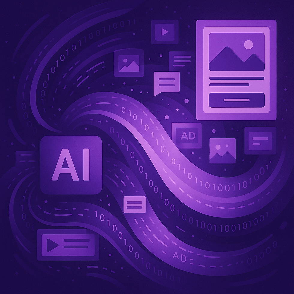 An AI generated image showing how it can help with social media