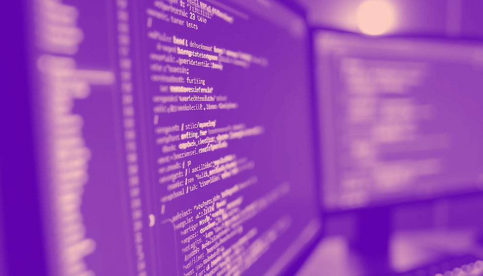 Close-up view of a computer screen showing AI algorithm code