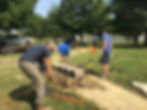 Reusing materials from past projects. Cement pipe donated by Rod Harms.
