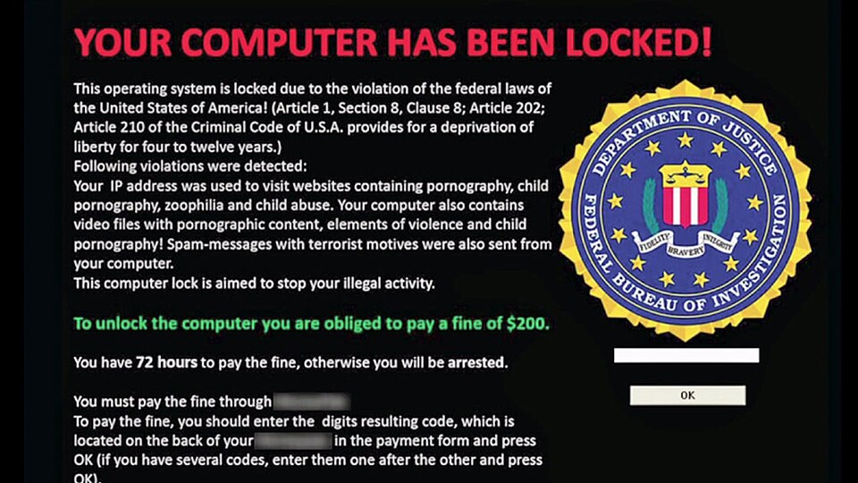 Illustration of ransomware