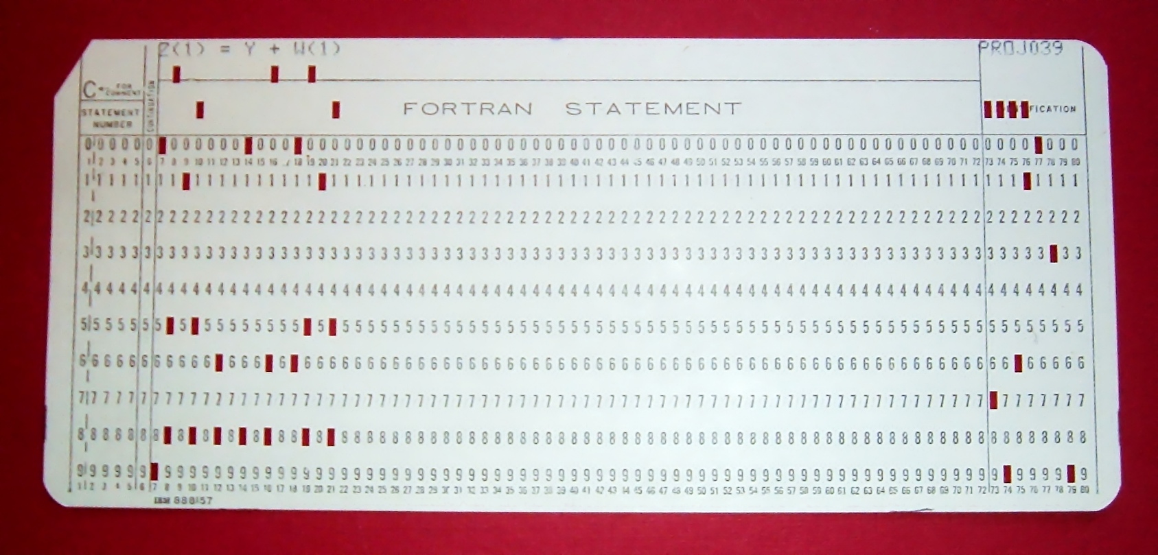 A punched-card Fortran program