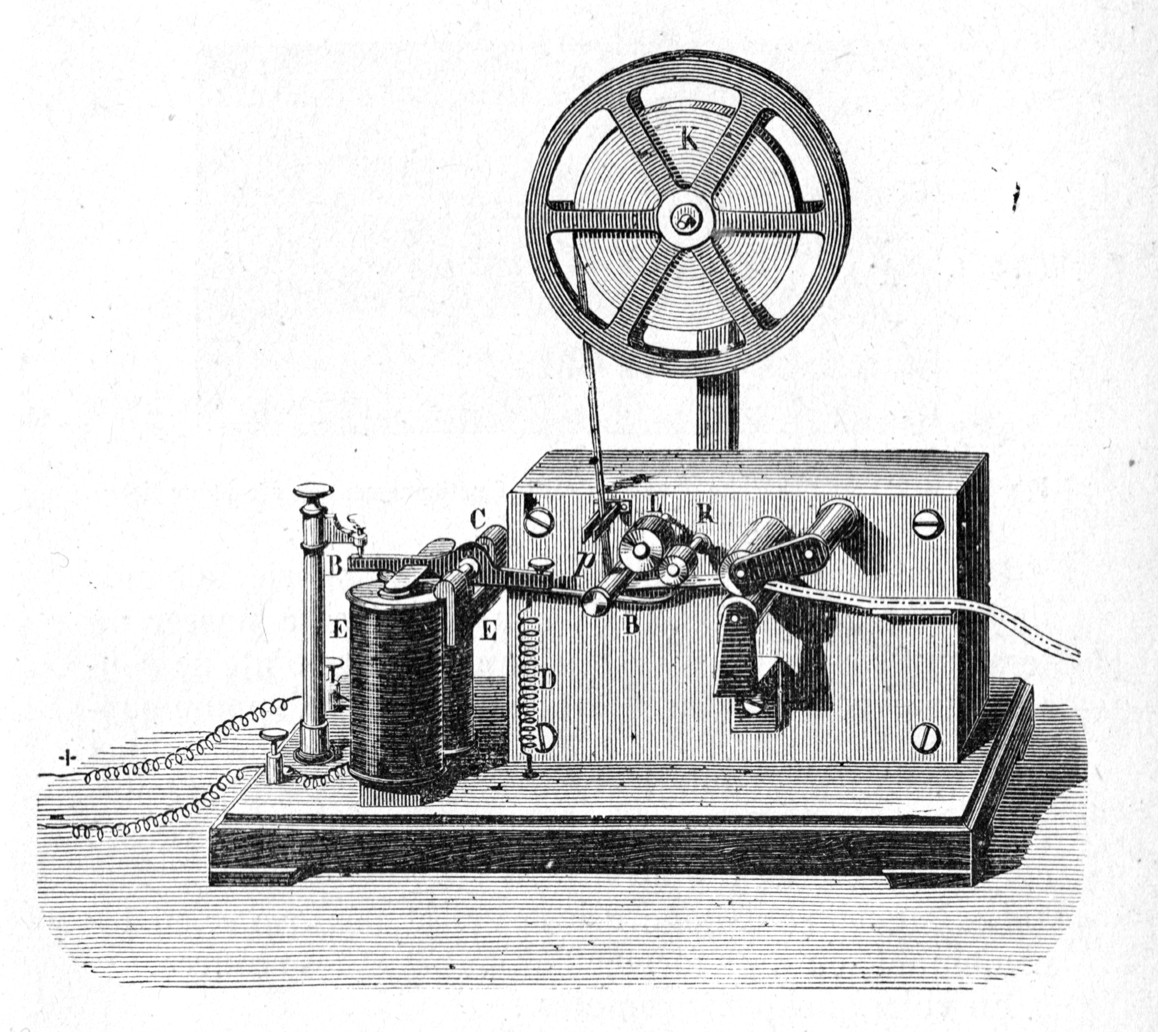 Morse electromagnetic telegraph apparatus