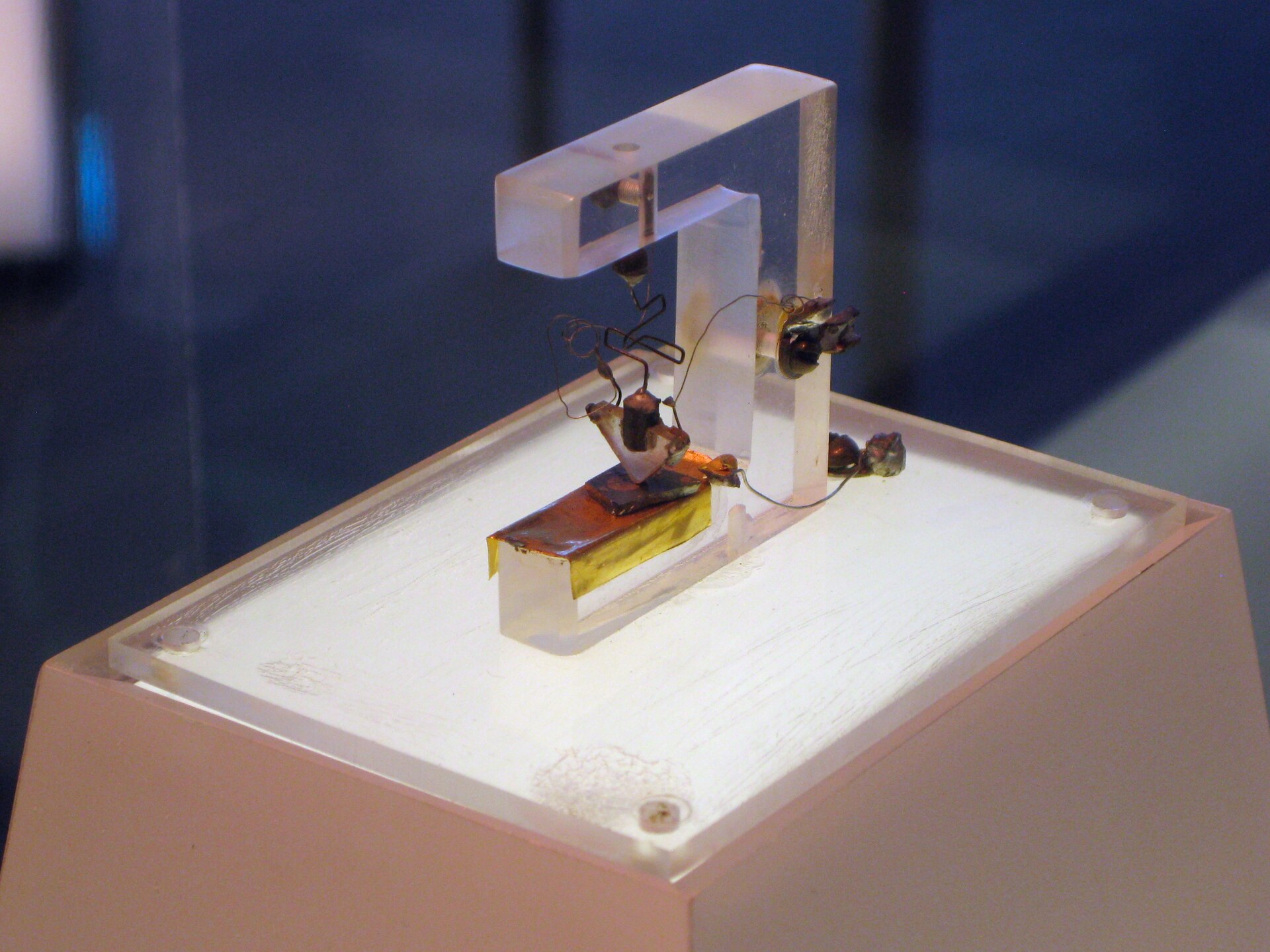 The first transistor built at Bell Labs in 1947