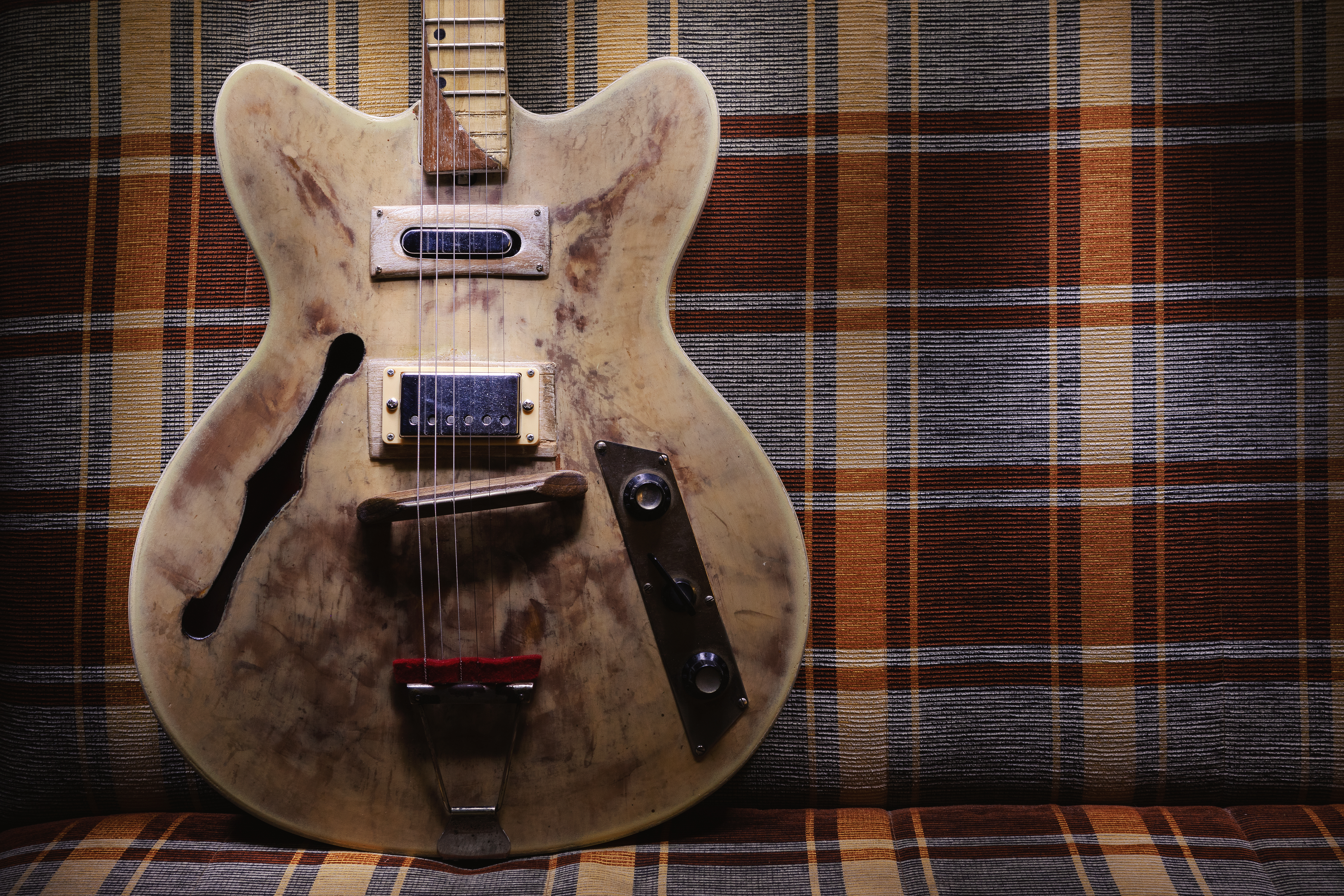 Old vintage electric guitar