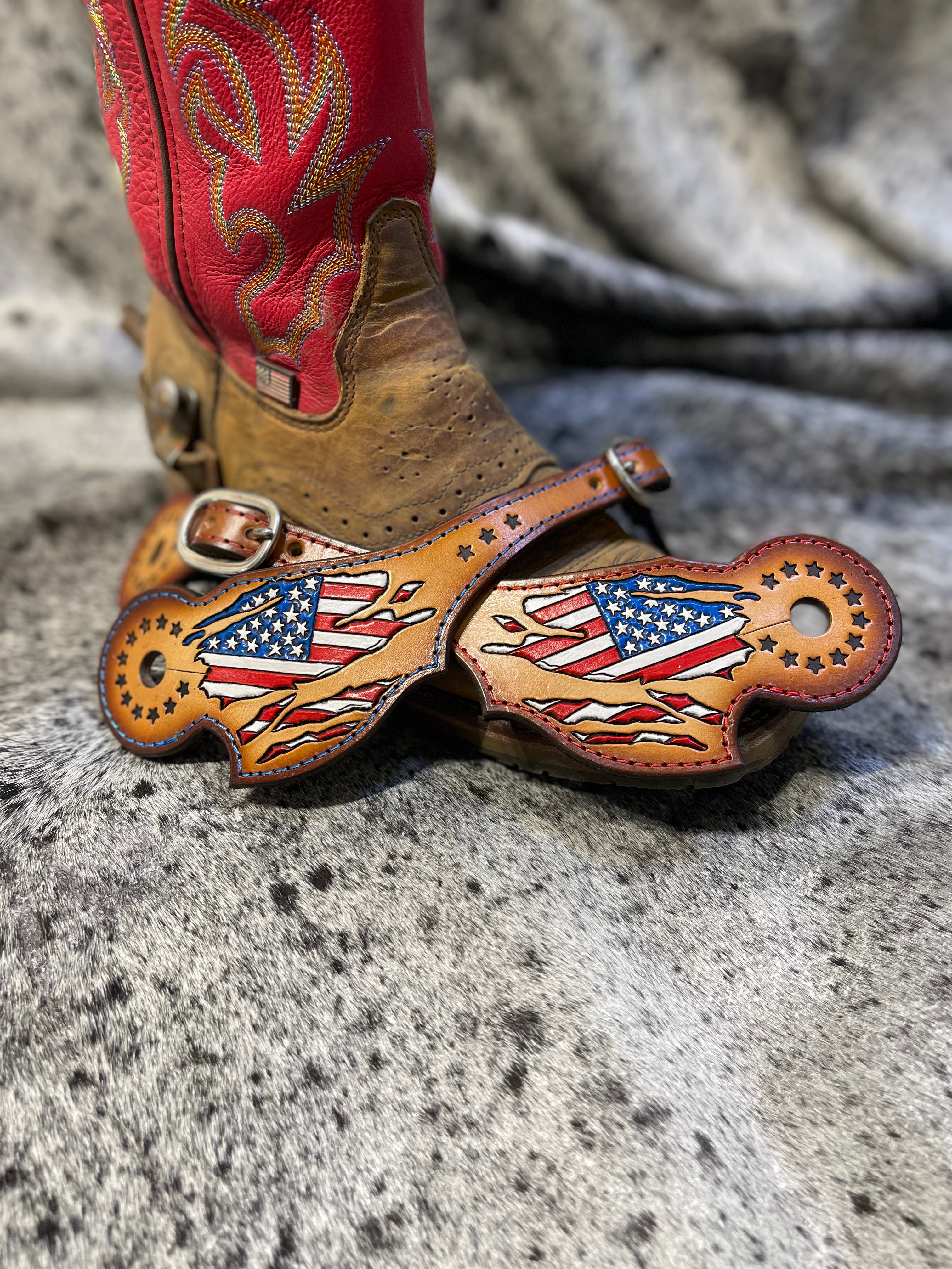 American spur straps front view