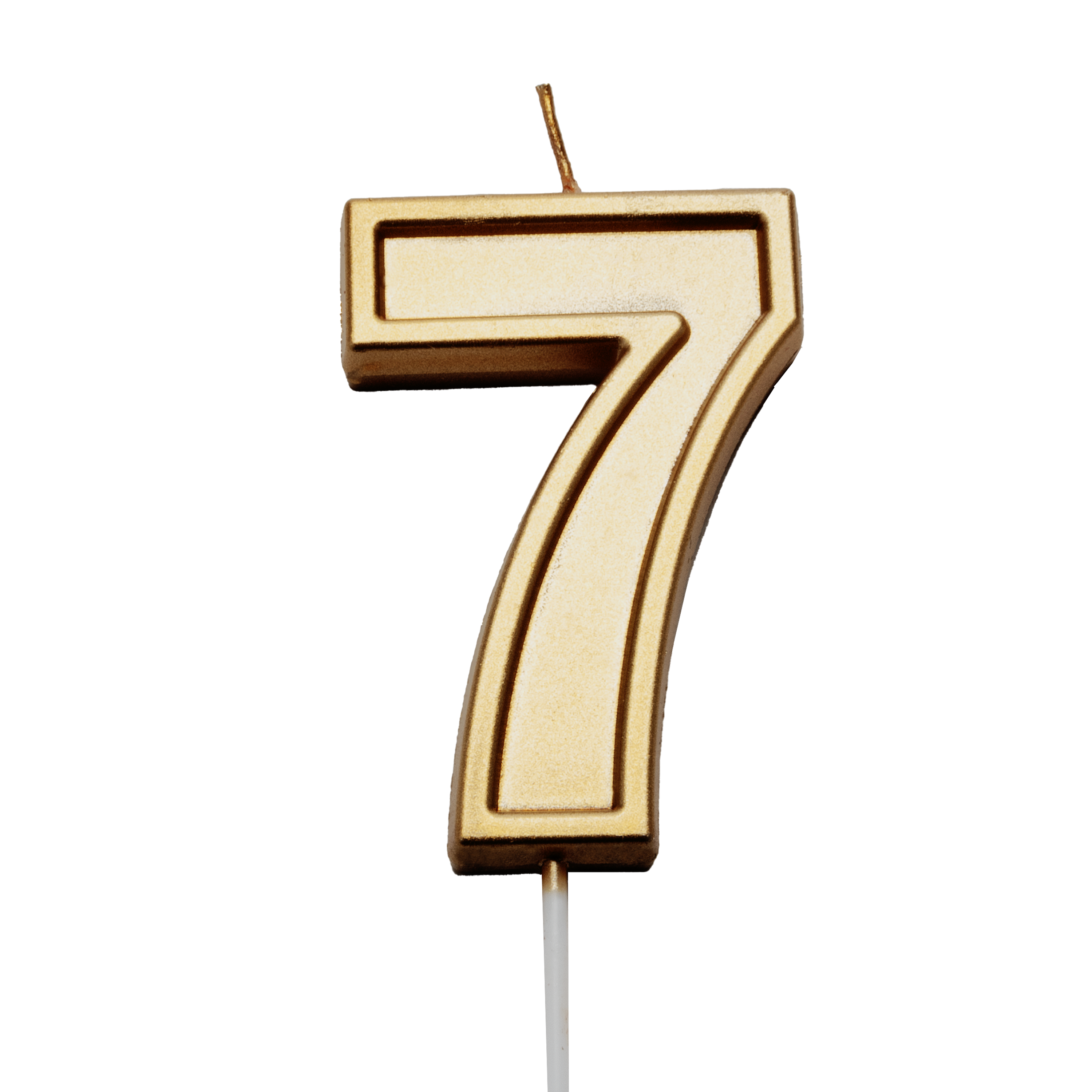 Priabella Metallic Birthday Candle Gold/Black 7 - Assorted