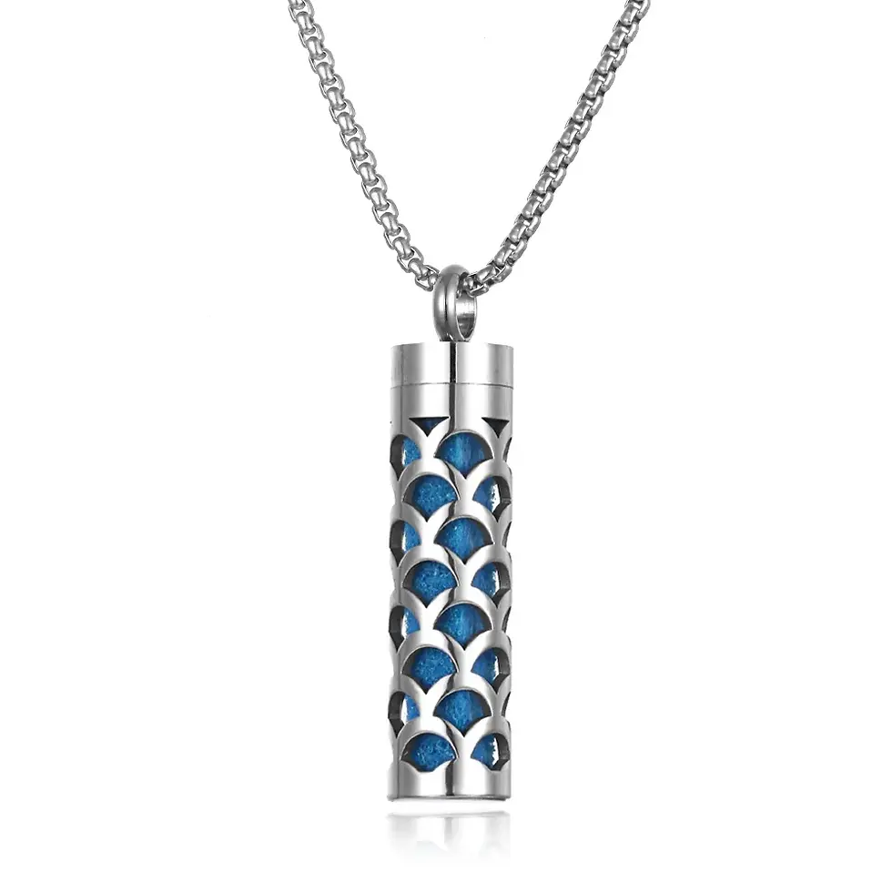 Thumbnail: Stainless Steel Aromatherapy Diffuser Necklace