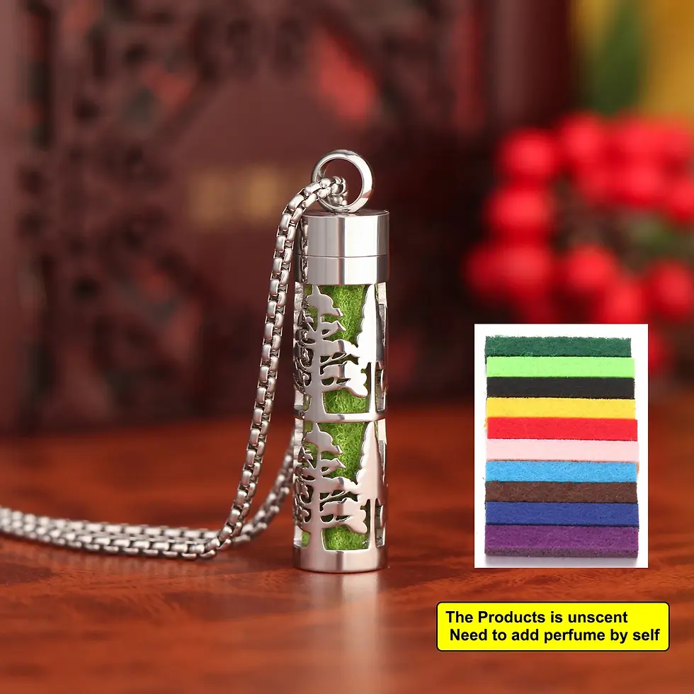 Thumbnail: Stainless Steel Aromatherapy Diffuser Necklace