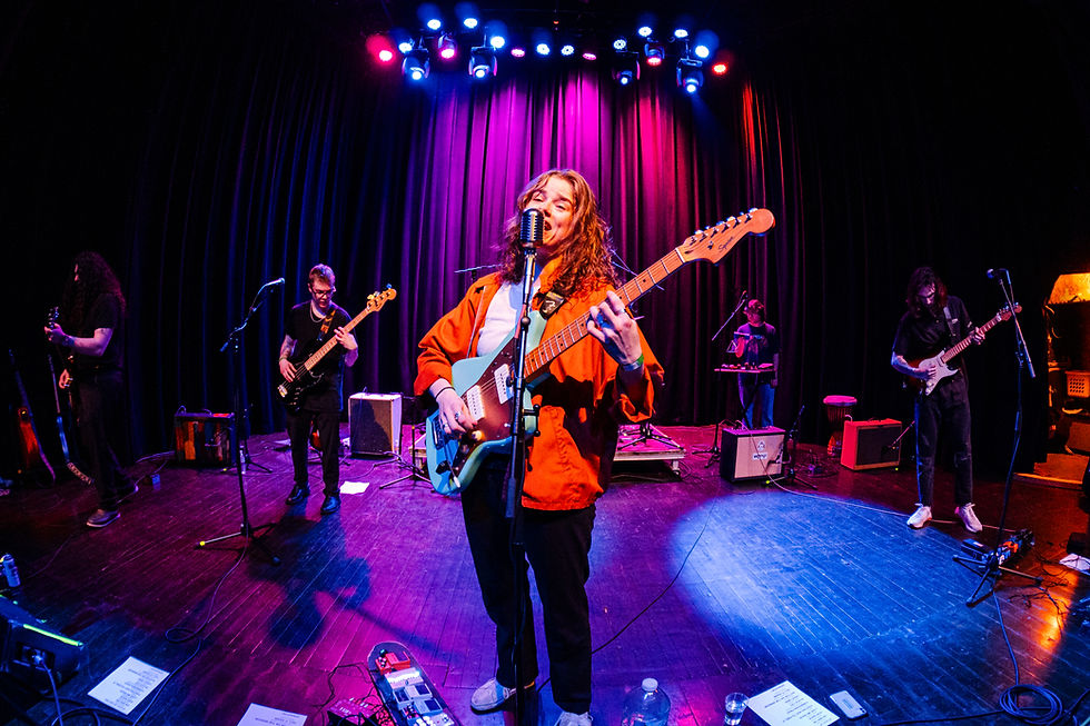 Jenny Scara performing at her album release show at The Castle Theatre