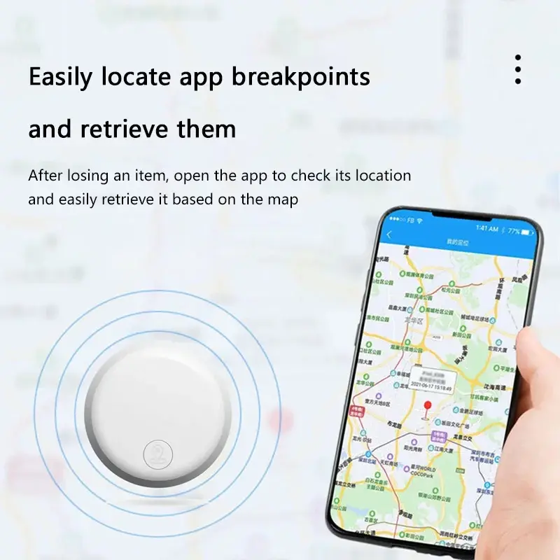Thumbnail: Lenovo Mini GPS Motion Tracker Device Smart Anti-Lost Pets Bluetooth 5.0 Finder