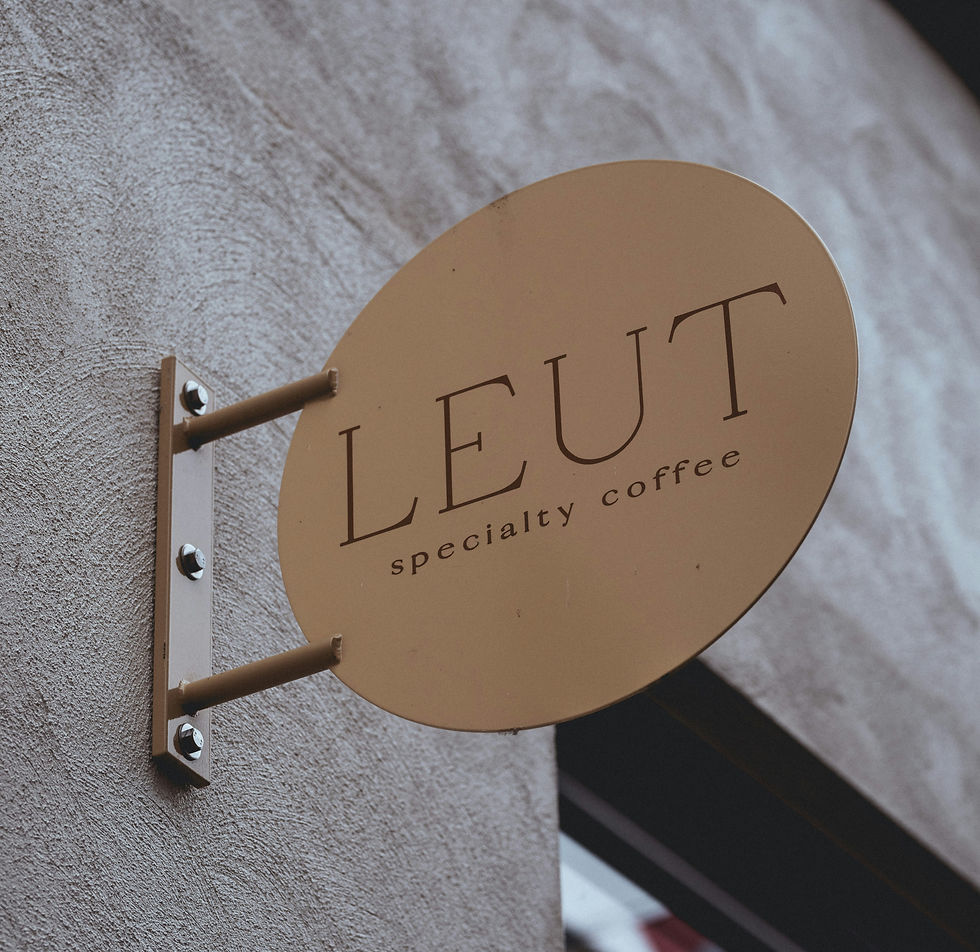 Example of personalized, metal hanging sign