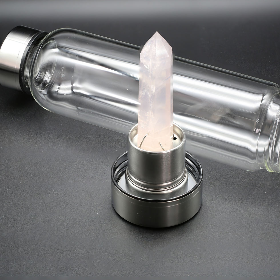 Thumbnail: [Artificial Crystal Bottle] 1pc Elegant Artificial Crystal Tower Water Bottle - 