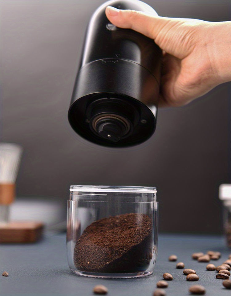 Thumbnail: 1pc CLITON Electric Coffee Grinder - Automatic Bean Grinder with USB-Powered Ope