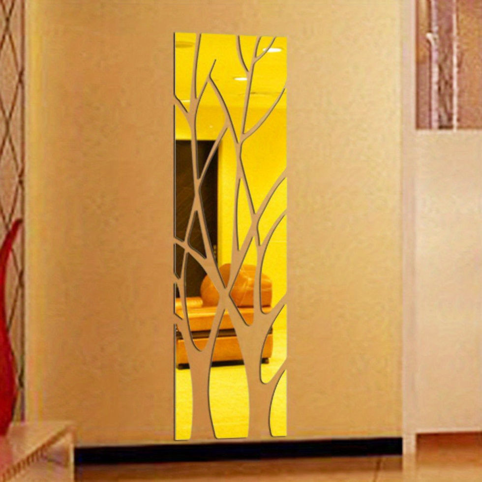 Thumbnail: 1pc 3D Acrylic Mirror Branch Wall Sticker - Eye-Catching Home Decor with Sparkli