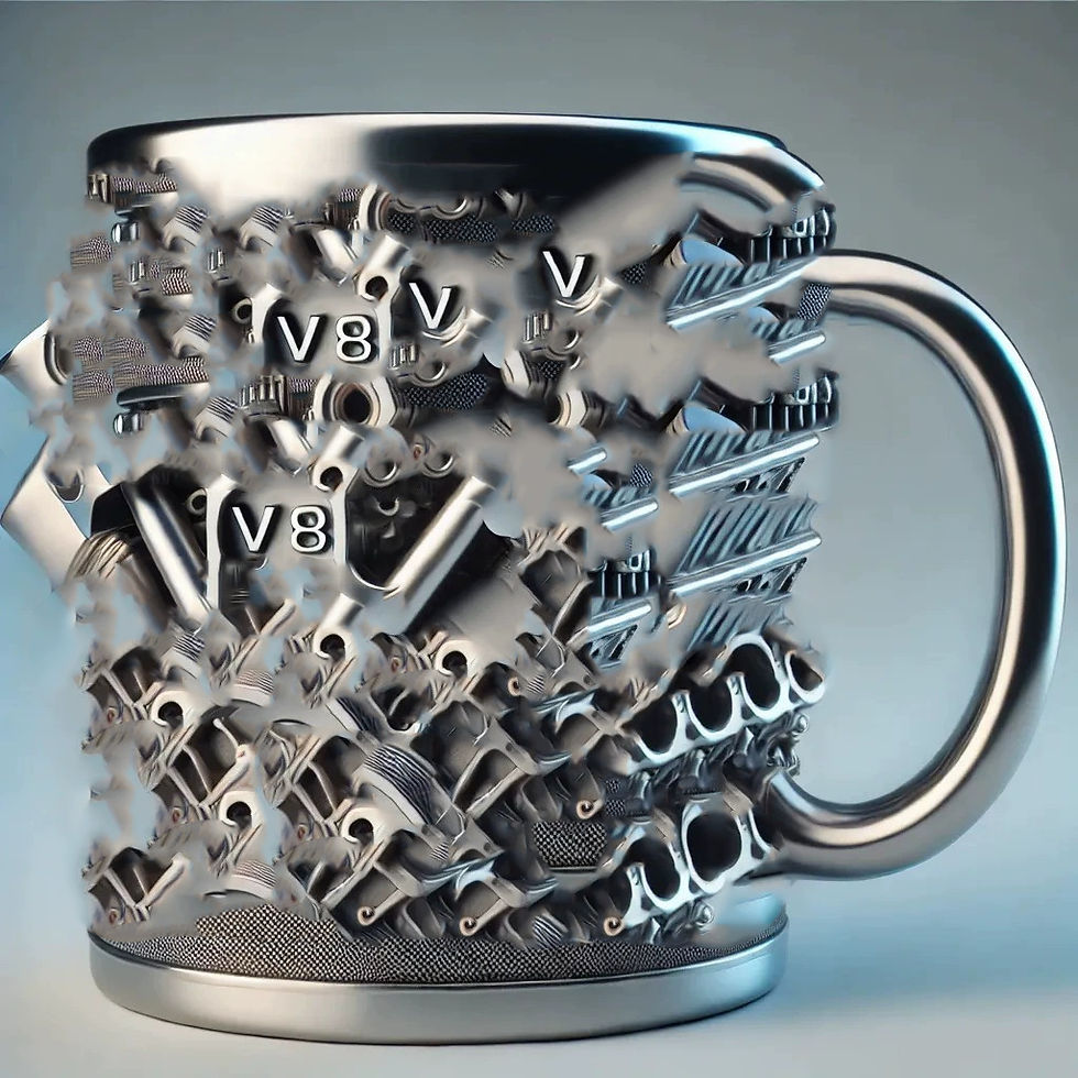 Thumbnail: Engine V8 V6 Metal Cup Design Crafts Creative Resin Mug Handicraft Three-dimensi
