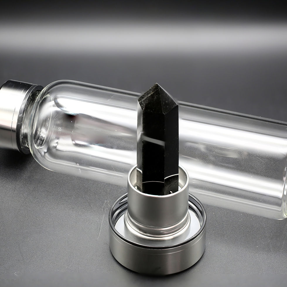 Thumbnail: [Artificial Crystal Bottle] 1pc Elegant Artificial Crystal Tower Water Bottle - 