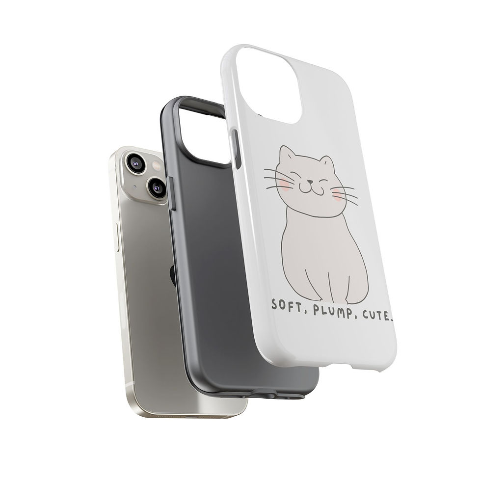 Thumbnail: Cat Phone Case — "Soft, Plump, Cute." Cute Minimalist Cat iPhone Case
