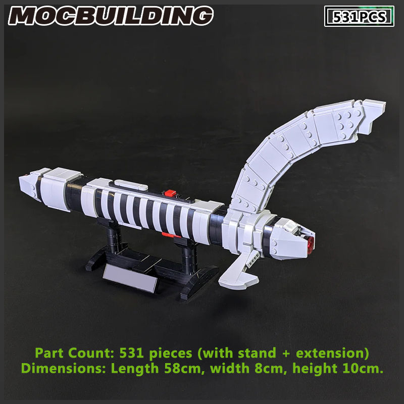 Thumbnail: MOC Building Blocks Lightsaber The Dark Saber Model DIY Assembly Toys Birthday G
