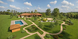 Casa modular de arquitectura contemporánea al atardecer, proyecto de Arquitectura Ideal en Chile.