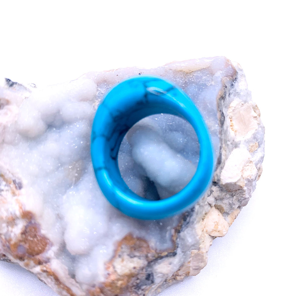 Bague Naturelle Pierre turquoise (17mm)