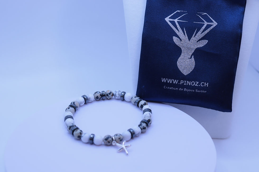 Bracelet Homme, avec 925 Argent étoile (15cm)