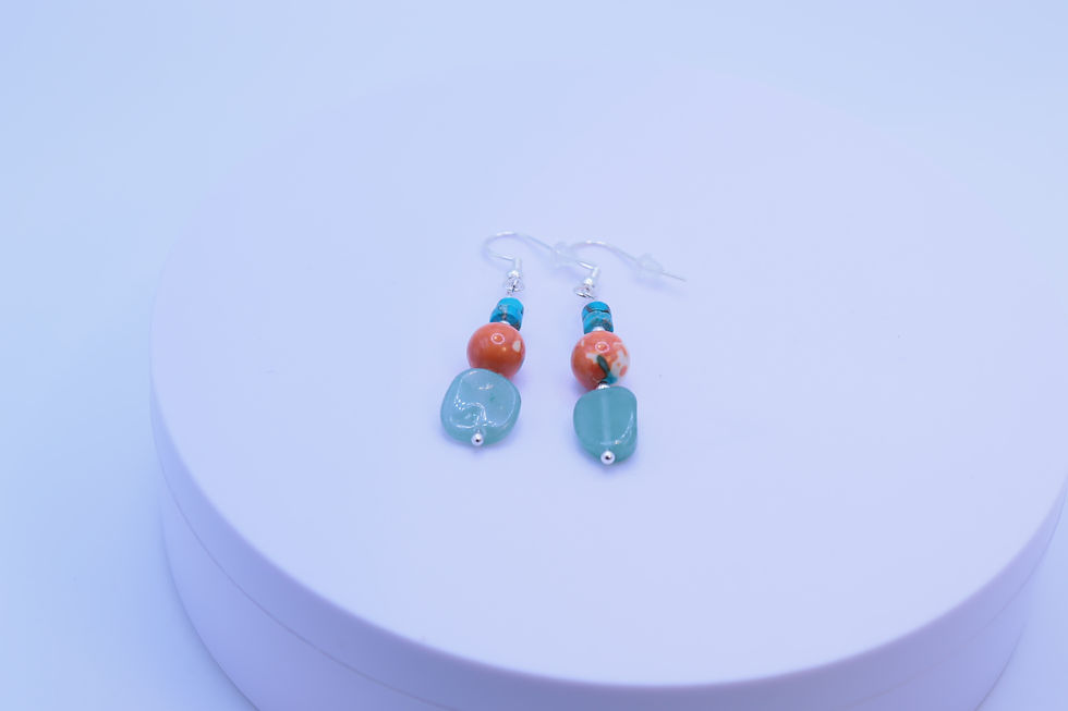 Boucles d'oreilles Femme, Aventurine et 925 Argent