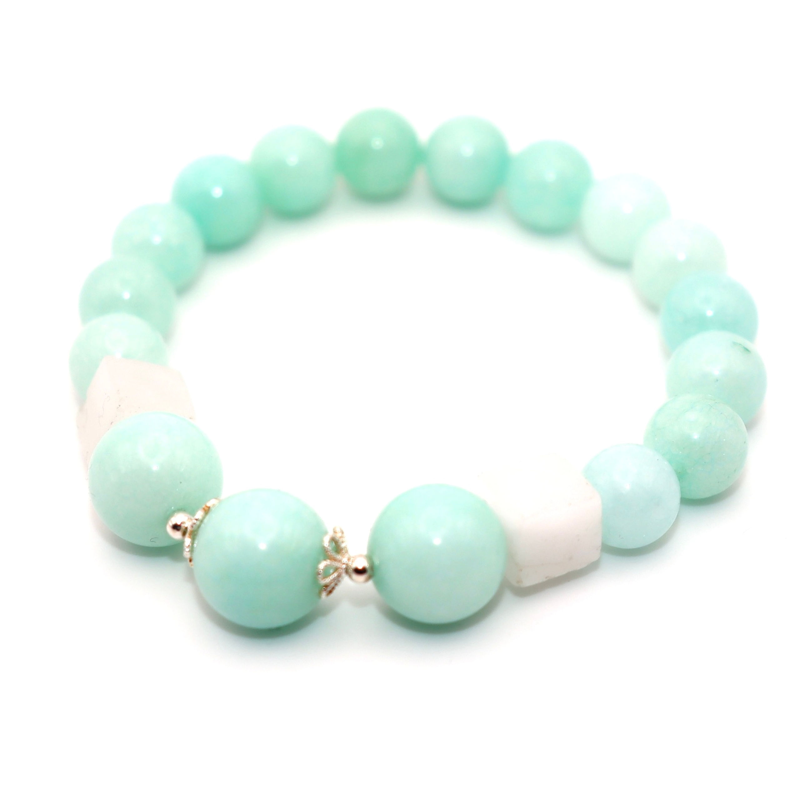 Bracelet Amazonite 925 Argent (16cm)