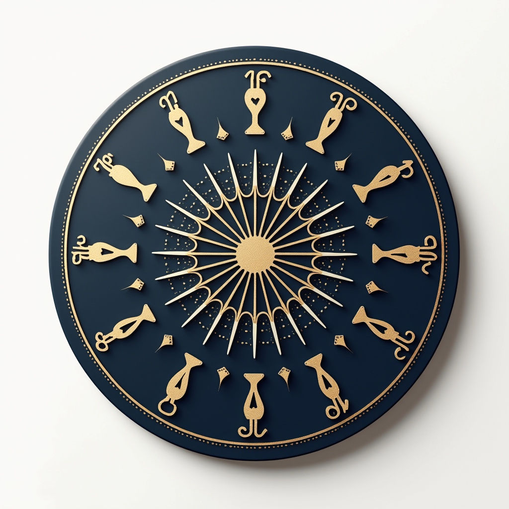 Celestial clock and zodiac artwork for the 12-Month Vedic Forecast reading