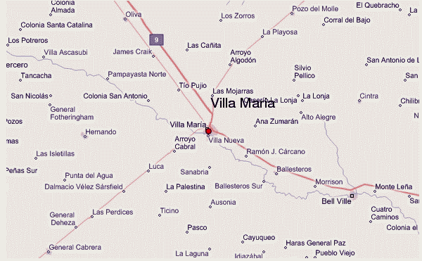 La casa del chacinador Bv. Colón 375 de Villa María. Mapa descriptivo de los diferentes recorridos que se realizan