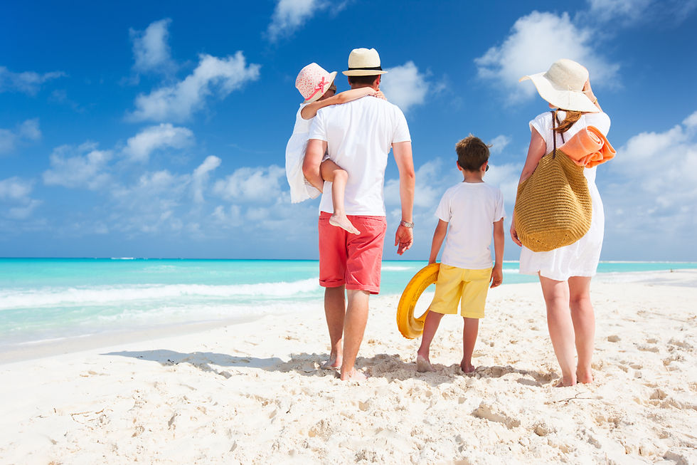 Back view of a happy family on tropical beach.jpg