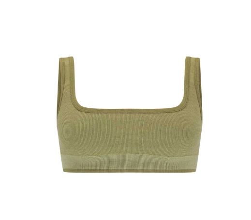 Fine Rib Wool Bralet by NAGNATA