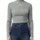 Thumbnail: Nora Rib Long Sleeve Top - Grey Marle