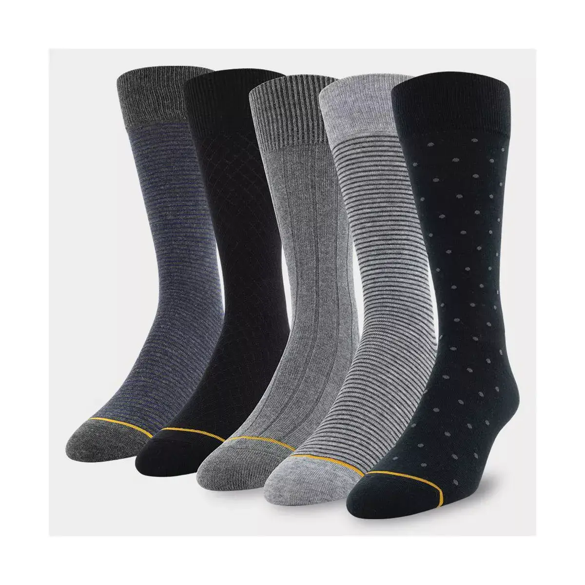 GOLDTOE Men's Classic Dot Crew Socks