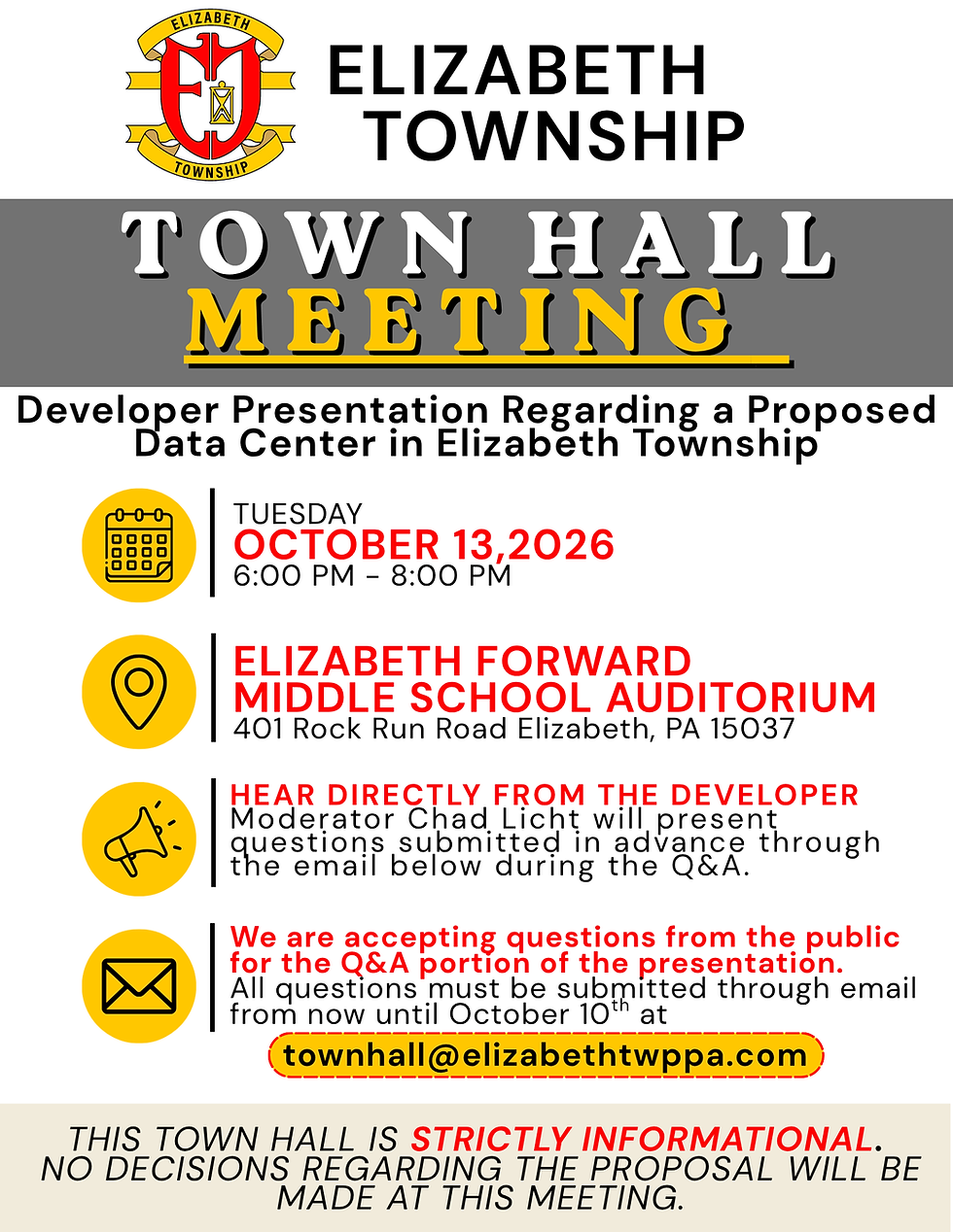 Town Hall Meeting - October 13, 2026