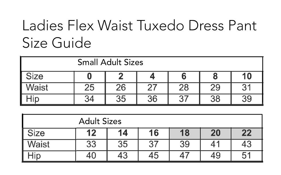 Thumbnail: CONCERT Girls Flex Waist Tuxedo Pants (Model #2701W)