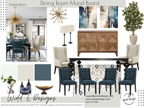 Dining Room - Design Board | Widd E-Designs