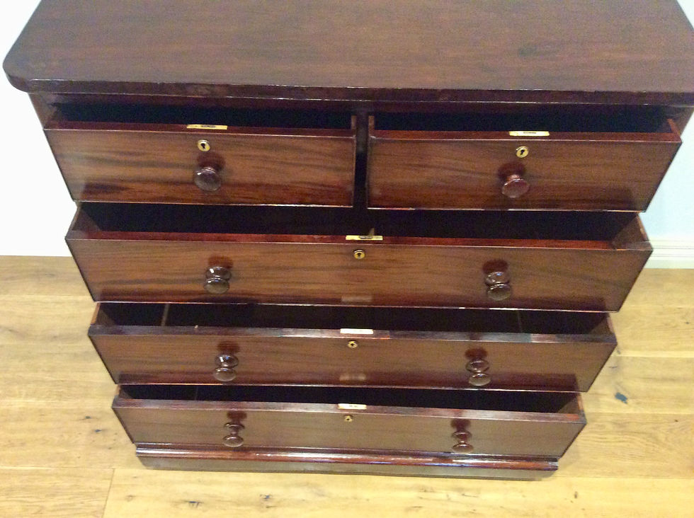 Thumbnail: A4264 - Victorian Flame Mahogany Chest of Drawers.