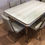 Thumbnail: Mid Century Dining Table with Six Matching High Back Chairs.