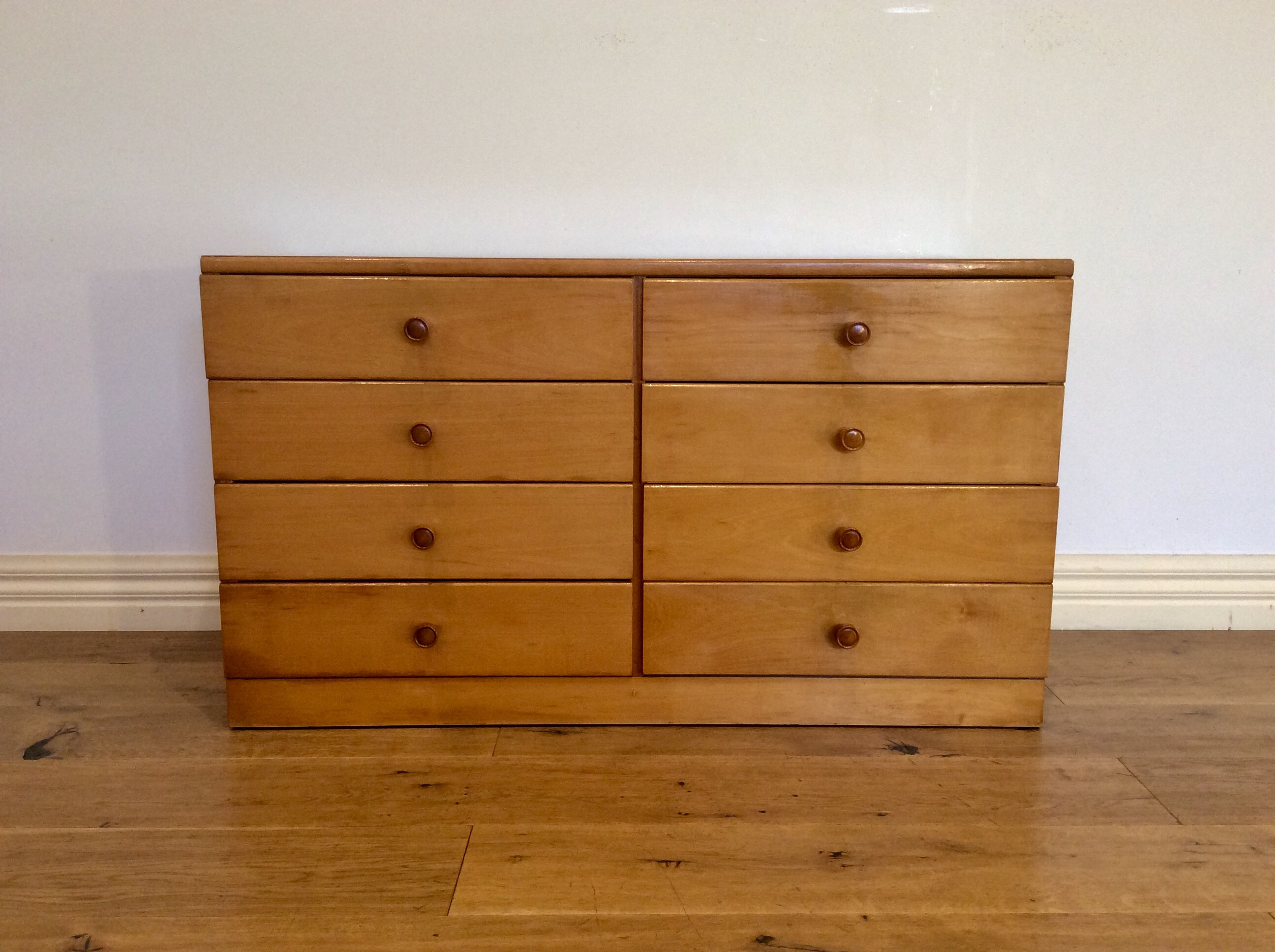 1960s Oak Eight Drawer Chest.