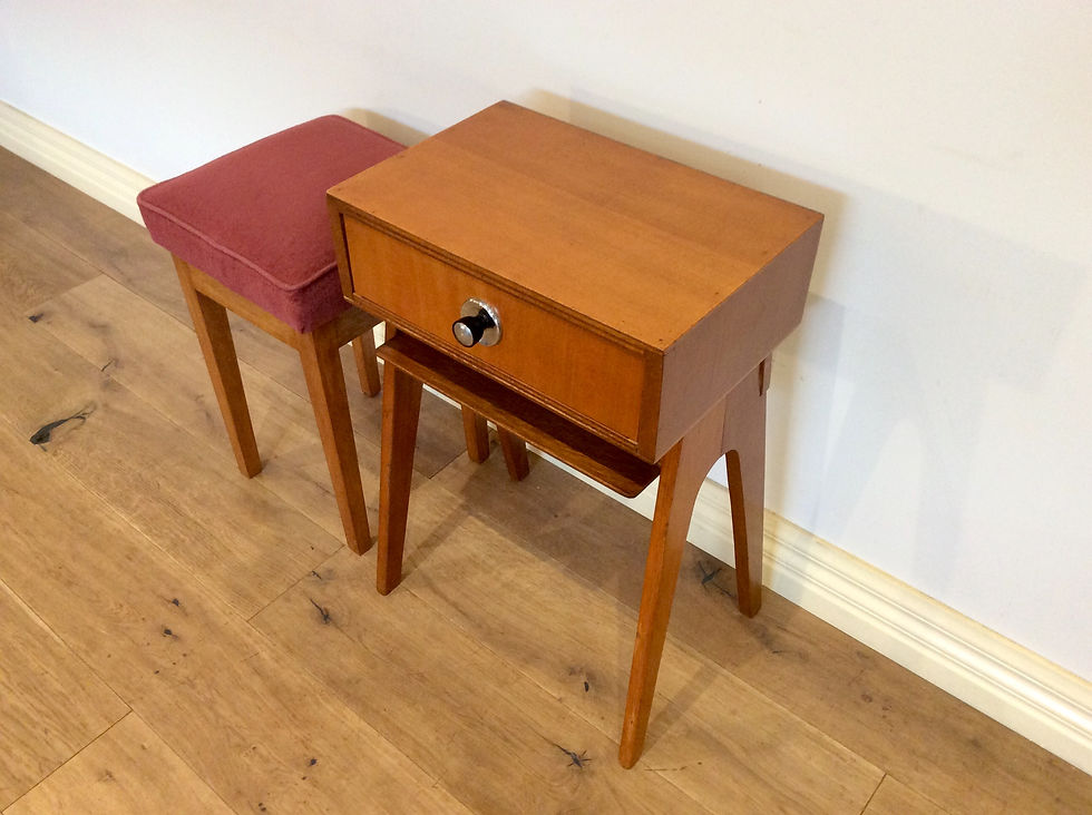 Thumbnail: Mid Century 1950s Telephone Table with Matching Stool.