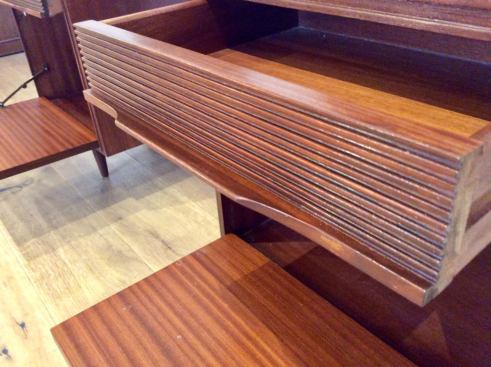 Thumbnail: Rare Mid Century Danish Teak Bedside Cabinets.