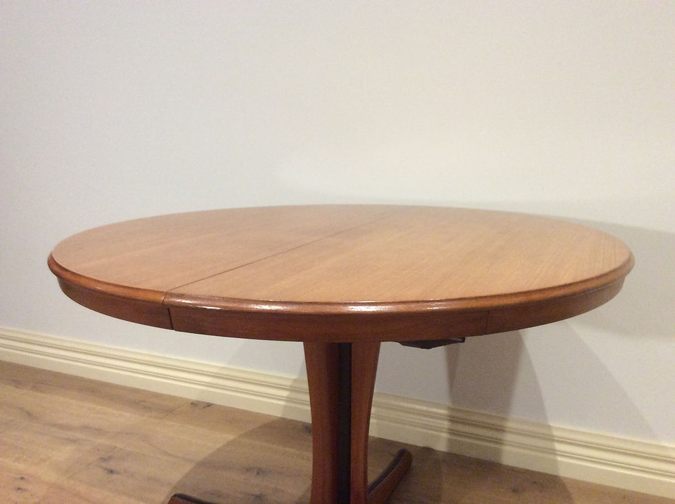Thumbnail: Mid Century Chiswell Teak Pedestal Extension Dining Table