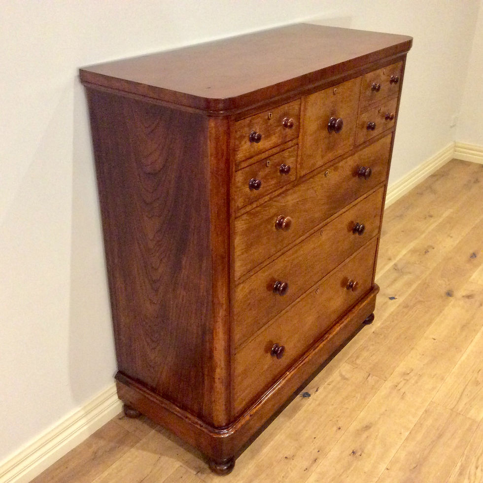 A8043 – Restored Victorian Cedar Seven Drawer Tallboy. 2