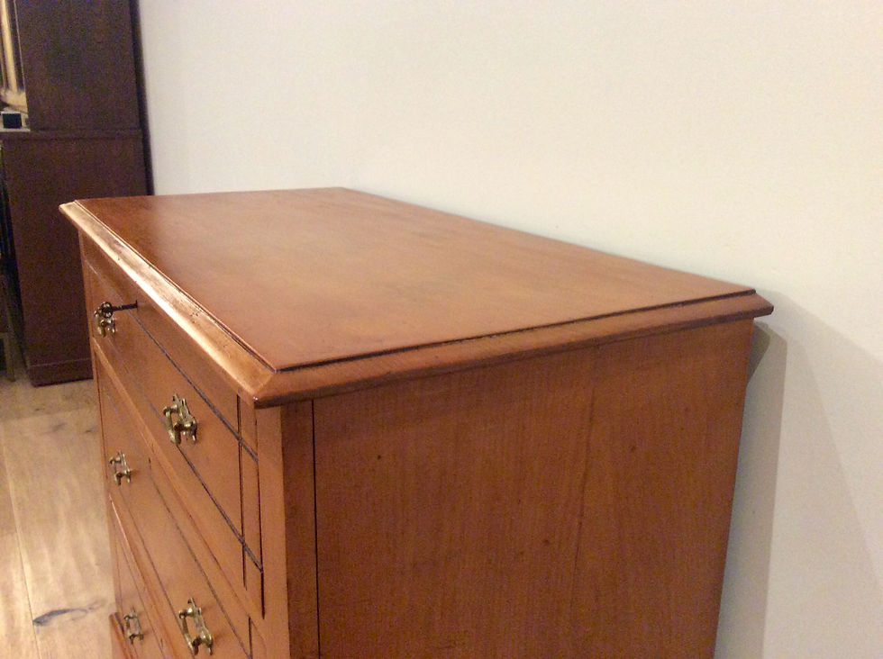 Thumbnail: English Edwardian Cedar Three Drawer Reeded Chest.