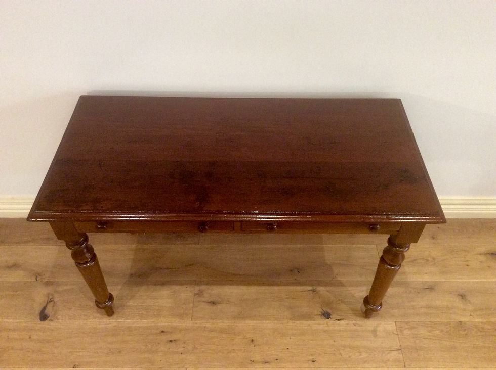 Thumbnail: 8012 - Victorian Cedar Two Drawer Console with Turned Legs..