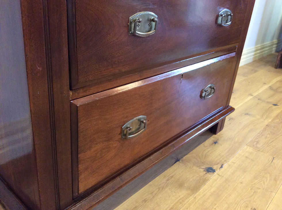Thumbnail: Edwardian Four Drawer Cedar Chest Front