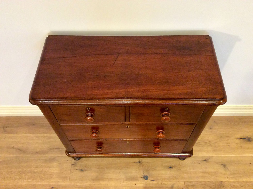 Thumbnail: Victorian Era Tallboy with Four Drawers. Circa 1890